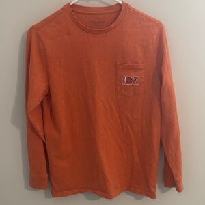 Vineyard Vines Bright Orange Long Sleeve Tee, Youth L
